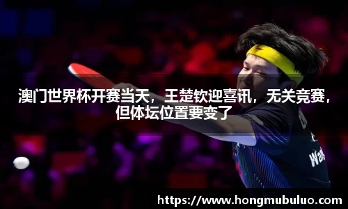 澳门世界杯开赛当天，王楚钦迎喜讯，无关竞赛，但体坛位置要变了